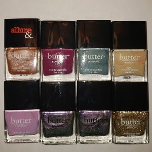 Lot of 8 unused Butter London nail polishes